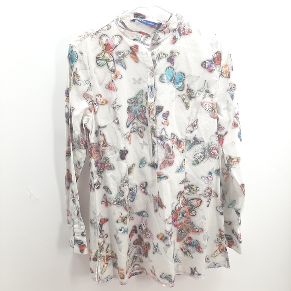 Georg Roth Los Angeles Butterfly Popover Tunic Small - Picture 2 of 11